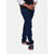 Men Solid Cotton Navy Chinos Trousers