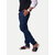 Men Solid Cotton Navy Chinos Trousers