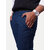 Men Solid Cotton Navy Chinos Trousers