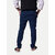 Men Solid Cotton Navy Chinos Trousers