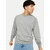 Men Solid Grey Regular Fit Pullover Sweatshirt