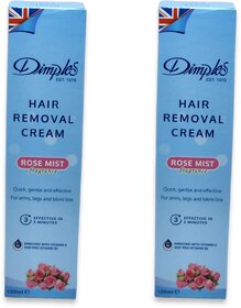 Dimples Hair removal cream rose mist fragrance 100ml (Pack of 2)