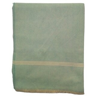                       Khaadibhandar by Charmiskids Embroidered King Throw for  AC Room (Cotton, Green)                                              