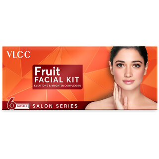                       VLCC Salon Series Fruit Facial Kit - 6 Facials - 300 g - Salon Like Glow                                              