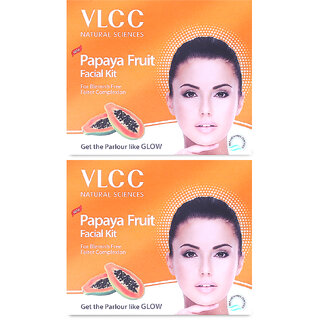                      VLCC Papaya Fruit Single Facial Kit - 60 g ( Pack of 2 )                                              