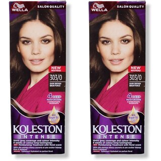                       New Packaging Wella Koleston Hair Color - Dark Brown 303/0 (Pack of 2)                                              
