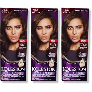 New Packaging Wella Koleston Hair Color - Medium Brown 304/0 (Pack of 3) New Packaging Wella Koleston Hair Color - Medium Brown 304/0 (Pack of 3)