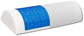 Grin Health Premium Memory Foam Half Moon Multiuse Knee, Leg and Back Support Bolster Pillow - Gel Top Semi Roll Pillow
