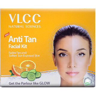                       VLCC Anti Tan Single Facial Kit - 60 g - Fade Sun Tan  Even Skin Tone                                              