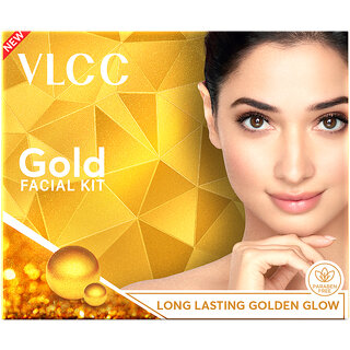                       VLCC Gold Facial Kit For Luminous  Radiant Complexion - 60 g -Parlour Glow                                              