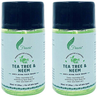 Frescia Tea Tree  Neem Anti Acne Face Wash -30ml (pack of 2 )