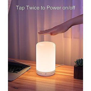 LB3 Smart Lamp, LED Bedside Touch Lamps Compatible with Alexa and Google Home, App Gosund Control, RGB Color