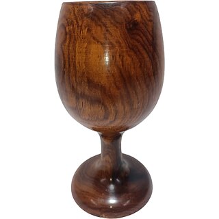                      wooden wine glass                                              