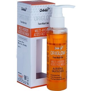                       oribelle ORIGLOW ALOEVERA  SALICYLIC ACID MULTI-HYDROXY ACIDS FACE WASH GEL Face Wash (100 ml)                                              