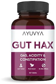 Ayuvya GutHax Herbal Capsules for Digestion & Gastric Problems (60 capsules)