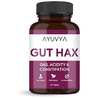                       Ayuvya Gut-Hax  Herbal Capsules for Digestion  Gastric Problems  For Men and Women  60 capsules                                              