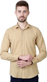 Modernity Men Cream Solid Regular Fit Shirt