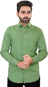 Modernity Men Green Solid Regular Fit Shirt