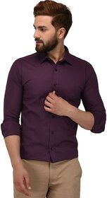 Modernity Men Purple Solid Regular Fit Shirt