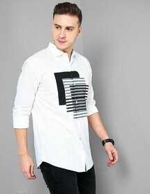 Modernity Men White Printed Regular Fit Shirt