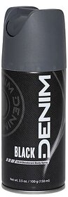 DENIM Deo Black Deodorant Spray 150ml for For Men