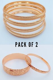 Copper Gold plated Bangles Set of 2