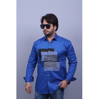 Modernity Men Light Blue Printed Regular Fit Shirt Modernity Men Light Blue Printed Regular Fit Shirt