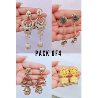 Traditional Fancy Jhumke Earrings Combo for Women Girls