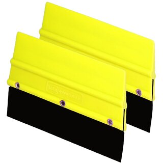 Iota, Plastic Squeegee Decal Wrap Applicator, Yellow Color, Pack of 2, Sqz205