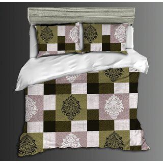 YTC BEDSHEETS for1 Queen Size Bed 90 X 100 Inches Approx with 2 PillowCovers 18 X 30 Inches Approx Solid Print Multicolo