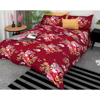                       YTC 1 BEDSHEETS Queen Size Bed 90 X 100 Inches Approx with 2 Pillow Covers18 X 30 InchesApprox Floral Print Multicolur                                              
