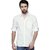 Modernity Men White Solid Regular Fit Shirt