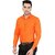 Modernity Men Orange Solid Regular Fit Shirt