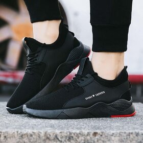 Cogs Black Sports Shoes For Men