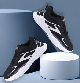 Cogs Black Sports Shoes For Men
