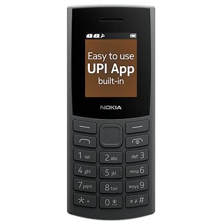                       Nokia 106 4G with 4G Built-in UPI Payments App (Single Sim 1450 mAh Battery, 1.8 Inch Display, Charcoal)                                              