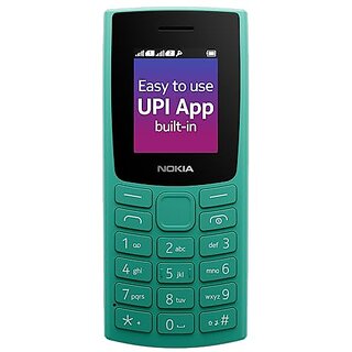                       Nokia 106 with Built-in UPI Payment (Single Sim 1000 mAh Battery, 1.8 Inch Display, GREEN)                                              