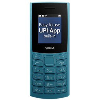                       Nokia 106 with 4G Built-in UPI Payments (Single Sim 1450 mAh Battery, 1.77 Inch Display, Blue)                                              