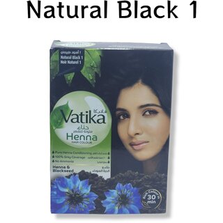 Vatika Henna Hair Colours - Natural Black 1