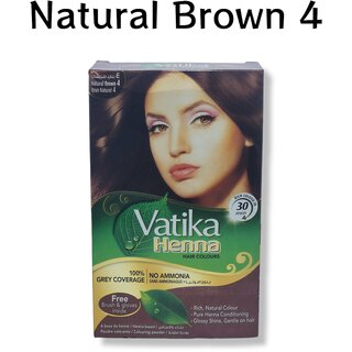                       Vatika Henna Hair Colours - Natural Brown 4                                              