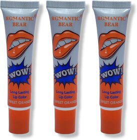 Romantic long lasting lip color  Sweet Orange 15g (Pack of 3)