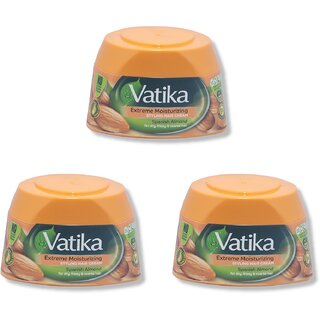                       Vatika Extreme Moisturizing Styling Hair Cream with Spanish almond 140ml (Pack of 3)                                              