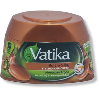                       Vatika Soft  Silky Styling Hair Cream with moroccan argan 140ml                                              