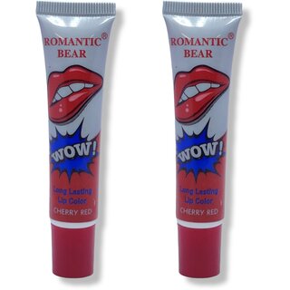                       Romantic long lasting lip color Cherry Red 15g (Pack of 2)                                              