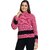 PULAKIN Pink Acrylic Sweater Women