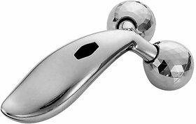 RSINC B08YNLQBDZ 3D Manual Roller Face Body Massager Lifting Wrinkle Remover Facial Massage Massager  (Silver)