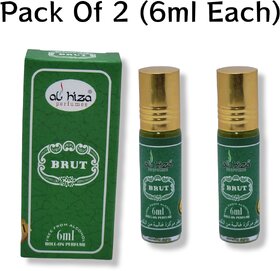 Al hiza perfumes Brut Roll-on Perfume Free From Alcohol 6ml (Pack Of 2)