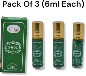 Al hiza perfumes Brut Roll-on Perfume Free From Alcohol 6ml (Pack Of 3)