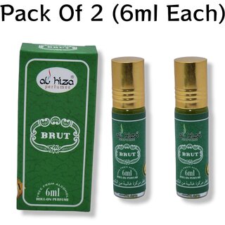 Al hiza perfumes Brut Roll-on Perfume Free From Alcohol 6ml (Pack Of 2)