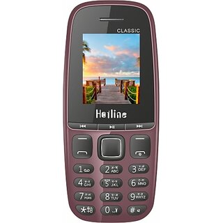 Hotline Classic (Dual Sim, 800 mAh Battery, 1.77 Inch Display, Wine Red)